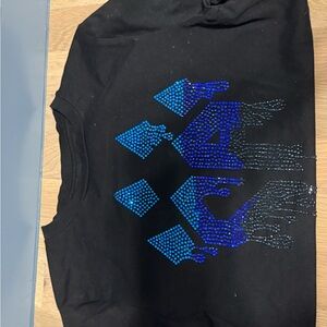 Black and Blue Graphic Short Sleeve Tee